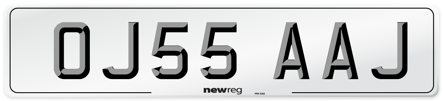OJ55 AAJ Number Plate from New Reg